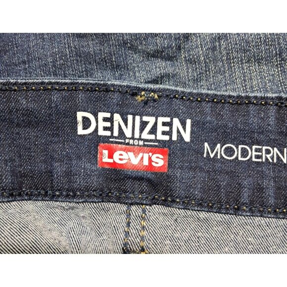 Denizen From Levis Womens Dark Wash Cuffed Denim Shorts Size 10 W30 Blue Stretch - Picture 4 of 11